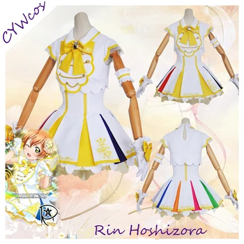 Anime Lásku Žiť Rin Hoshizora Cosplay Arkádovej Hry 4. Generácie Cosplay Kostým Vianočný Večierok Obleky, Ženy Šaty, Kostýmy