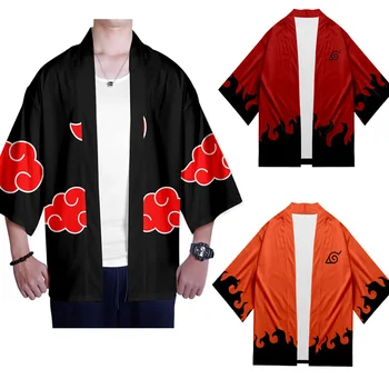 Anime Naruto Cosplay Kostýmy Plášť Uzumaki Akatsuki Župan Haruno Sakura Kostým Mužov Samec Krátky Rukáv Kabáta Naruto Oblečenie