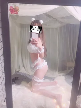 Anime Sexy Spodnú Bielizeň Kawaii Slúžka Čipky Sexy Kostýmy Erotické Jednotné Sex Produkt Slúžka Cosplay Oblečenie Hlboko V Krku Pokušenie Kitty
