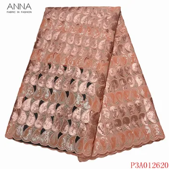 Anna striebro šedá afriky flitrami čipky organza textílie 2021 vysokú kvalitu výšivky s kamene duté, dizajn 5 metrov/kus