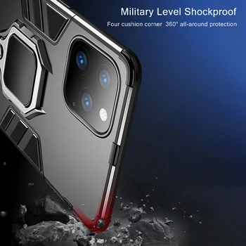 Auroras Shockproof Brnenie puzdro Pre iPhone 12 Pro Max Prípade Prst Prsteň Magnetizmus Držiteľ puzdro Pre Apple iPhone 12 mini Kryt