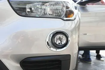 Auto ABS, Predné Hmlové Svetlo Lampy Kryt Trim 2 ks pre BMW X1 F48 2016-2019 Chrome