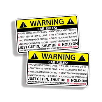 Auto Bezpečnostné Upozornenie Pravidlá Odtlačkový karty Nálepka pre Nissan NV200 Nuvu NV2500 Fórum Denki 350Z Zaroot Marca Murano TIIDA