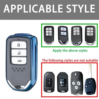 Auto Kľúč, Ochranný obal, Ochranný Kryt, Vhodný na Honda Civic Accord, CR-V Pilotných Keyless Shell Kľúč Reťazca