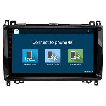 Auto Multimediálny Systém Na Mercedes W639 W906 W209 W311 W315 W318 Android 9.0 Dotykový Displej Stereofónne Bluetooth GPS Navigácia DSP