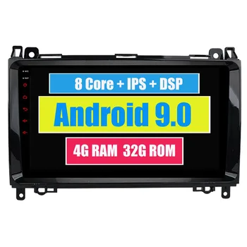 Auto Multimediálny Systém Na Mercedes W639 W906 W209 W311 W315 W318 Android 9.0 Dotykový Displej Stereofónne Bluetooth GPS Navigácia DSP