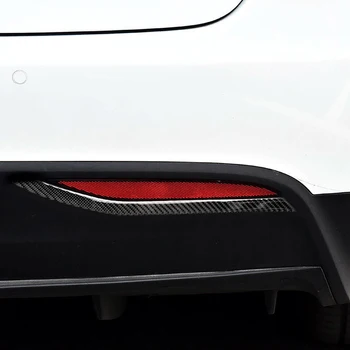 Auto Uhlíkových Vlákien Nálepky Interiéru Chvost Hmlové Svetlo Kryt Výbava Pre Tesla Model X Príslušenstvo