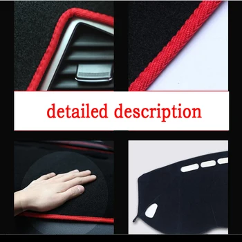 Auto panel pokrýva mat pre Peugeot 301-2016 rokov Pravej strane jednotky dashmat pad dash kryt auto panel príslušenstvo