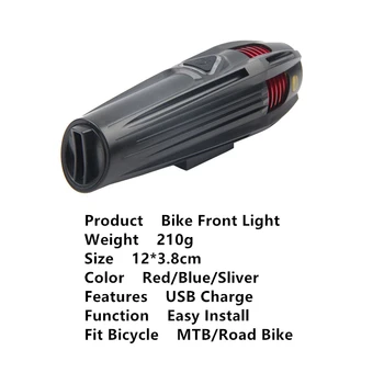 BICYKEL Cestný Bicykel Predné Svetlo na Bicykli Jasné Svetlá Prenosné Noc Cyklistické Príslušenstvo USB Nabíjanie Nabíjateľných Riadidlá Cyklu Čítanie