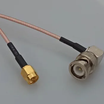 BNC samec pravý uhol konektor na SMA samec konektor adaptéra 15 cm 6