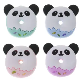 BPA Free Silikónové Korálky Panda Cartoon DIY Náhrdelník Prívesok Náramok Dieťa Teether Počiatočných Starostlivosti Ústne Dodávky Sústo Žujte Hračky