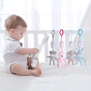Baby Deti Hrkálka Hračky Cartoon Zvierat Strane Bell Dieťa Teether Postieľky Prívesok Dary Nové Hračky