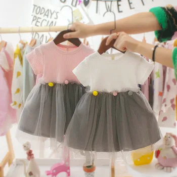 Baby Girl Dress Batoľa Dievčatá Letné Oblečenie Oka Krásne Princezná Šaty pre Dieťa Dovolenku Sundress 0-2y Dieťa Detské Oblečenie