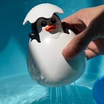 Baby Kúpanie Hračka Pre Deti Roztomilé Kačica Penguin Vajcia Vodnej Hmle Zadažďovač, Kúpeľňa Posypanie Sprcha Plávanie Vodné Hračky Deti Darček