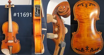 Barokový štýl SKLADBY značky art intarzia/kreslenie elektrické a akustické husle 4/4 #11691