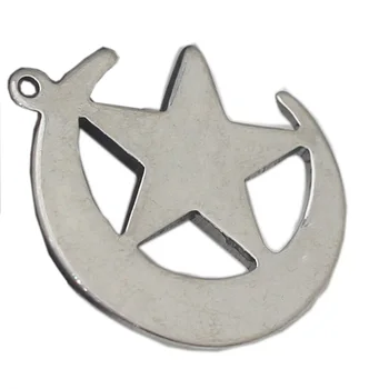 Beadsnice Nehrdzavejúcej Ocele Prívesok Charm Mens Hviezdy a Mesiac náhrdelník s príveskom, ID 39696
