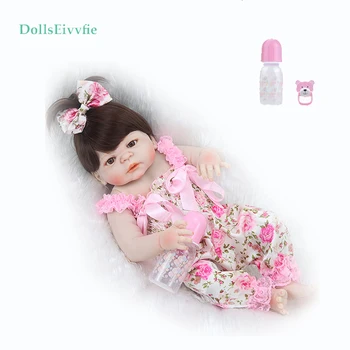 Bebe Reborn Bábiky Plný Silikónové 55 CM Skutočný Baby Doll Realistické Bábiky Šaty s Umývateľný Hračky pre Dievčatá, Deti Hračka