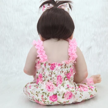 Bebe Reborn Bábiky Plný Silikónové 55 CM Skutočný Baby Doll Realistické Bábiky Šaty s Umývateľný Hračky pre Dievčatá, Deti Hračka