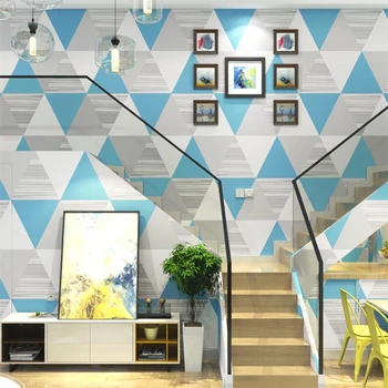 Beibehang Nordic štýl geometrický vzor čistých papierová tapeta spálňa Jednoduché moderná obývacia izba, jedáleň, pozadie, wallpaper