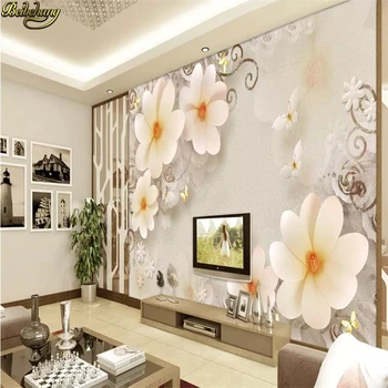 Beibehang Plastický Magnolia Pearl Nordic Šperky stenu papiere domova 3d podlahy tapety pre obývacia izba, domácich kutilov