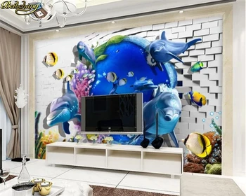 Beibehang Vlastné Foto Tapety nástenná maľba 3D Sea World Art Stenu Pozadia na stenu papiere domova abstraktných de parede 3d para sala
