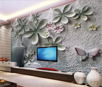 Beibehang Vlastné foto tapety nástenná maľba Európskej kvetinový plastický, TV joj, steny živice kvet plastický dekoratívne maľby