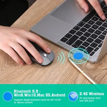 Bezdrôtový Bluetooth Plnenie Myš Ultra-Tenké Tichý Myš pre Notebook Notebook PC