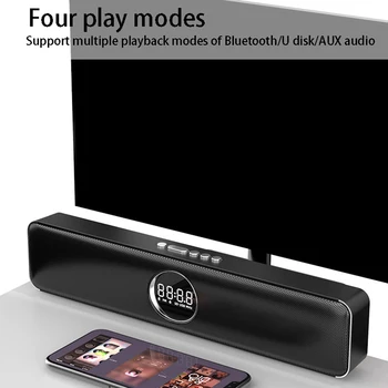 Bezdrôtový Bluetooth Reproduktor TV Soundbar Bar domáceho Kina Subwoofer Počítač o s Budík