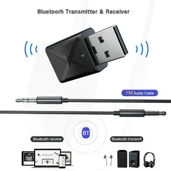 Bezdrôtový Bluetooth USB Adaptér 5.0 Hudby Audio Prijímač, Vysielač pre Počítač PC Audio Prijímač, Vysielač Nový Príchod