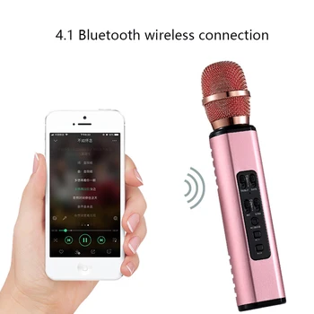 Bezdrôtový Mikrofón Karaoke Bluetooth Ručné Reproduktor Prenosný Telefón Prehrávač, Mikrofón Reproduktor Nahrávať Hudbu Dať priateľ dar