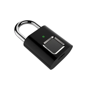 Bezpečnostné zámky Dverí Smart Keyless USB Nabíjateľné Odtlačkov prstov Visiaci zámok