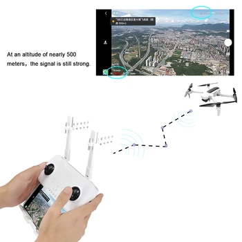Bezpečnosť Letu Praktické Letecké Fotografie Drone Príslušenstvo Diaľkové Ovládanie Yagi Antény Signál Booster Pre Hubsan Zino H117S