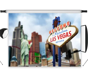 Bezšvové Umývateľný Č Zaniknúť Polyester Vitajte V Las Vegas, Nevada Prihlásiť Kulisu Na Pozadí Fotografie Studio Rekvizity Fotografické