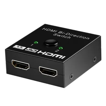 Bi-Smer HDMI 2.0 Kábel Prepnite Prepínač Splitter Hub Adaptér Plug And Play