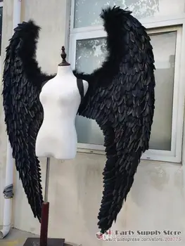 Biele pierko krídlo diabol, anjel Halloween krídla pódium model veľké hrať dovolenku strany mužov krídla Strany Rekvizity