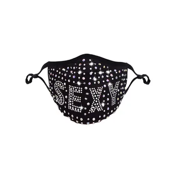Black Prachotesný Perly Crystal Drahokamu Maska pre Ženy Móda nočný klub Party Dekor Šperky pre Tvár Masque Štrasom