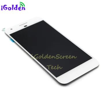 Black white Pre HTC Google Pixel Nexus S1 LCD Displej S Dotykovým displejom Digitalizátorom. Montáž Náhradná Pre HTC Google Pixel LCD