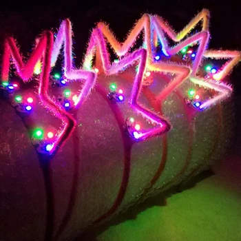 Blikajúce/LED/Svetlo/Žhavenie hlavový most Korunná Princezná Pre Deti Vianočné Hračky Led Strany Narodeniny Dodávky Koruny Hairband