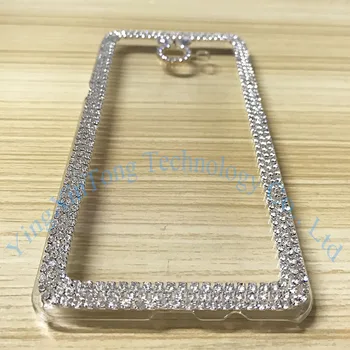 Bling Drahokamu obal Pre Samsung Galaxy C9 Pro E7, C5 Prípadoch Luxury 3D Ručné Diamantový Lesk Crystal Pevného PC Jasné Zadný Kryt