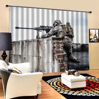 Boj Závesy, Dekorácie Európskej 3D Závesy Pre Obývacia izba Zatmenie 3d Blackout závesy záves
