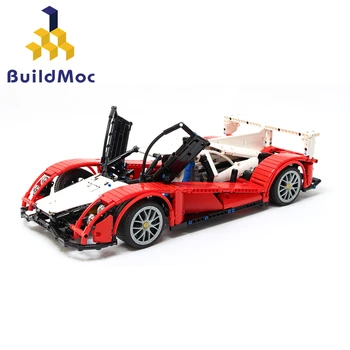 BuildMoc 3092 Le Mans Prototyp 1 Super Auto LMP Rozsahu Športové Auto nastaviť fit Technic Vzdelávacie Stavebné kamene, Tehly Hračky darček