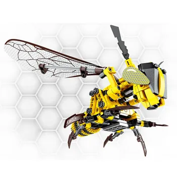 BuildingBlocks Simulácia hmyzu ruku robiť bee dragonfly chlapec puzzle zmontované DIY budovy blockseducational hračky