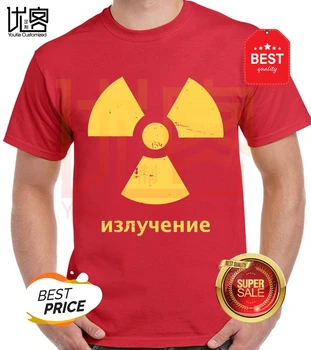 CCCP Rádioaktívnych-Retro Sovietskeho zväzu Žiarenia Symbol T-Shirt pánske, dámske bavlna krátke rukávy topy čaj