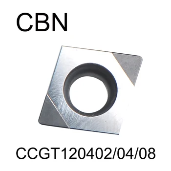 CCGT120402/CCGT120404/CCGT120408 CBN,CNC diamond CBN nitrid bóru nudné nástroj na Spracovanie tvrdosť HRC55 stupeň
