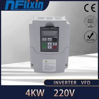 CNC 220V 2,2 kw /1.5 kw VFD CNC Vreteno vodič rýchlosť radiča Frekvenčného meniča VFD Invertor 1HP vstup výstup 3HP
