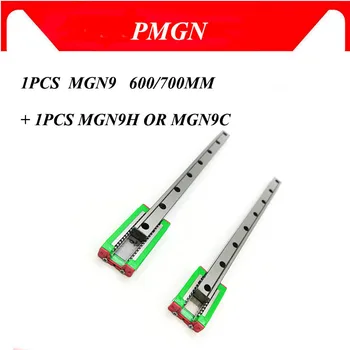 CNC mgn 1pcs 9mm Lineárne Sprievodca MGN9 L= 600 mm 700 mm Lineárny Železničnej Cesty + MGN9C alebo MGN9H Dlhé Lineárne SS Prepravu pre CNC MGN