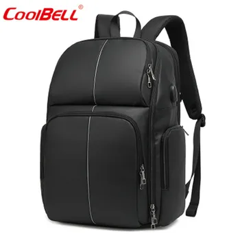 COOLBELL Batoh 17.3 palce Veľkú Kapacitu Business Batoh Noc Line Reflexné Módne Cestovná Taška USB Notebook Backpack