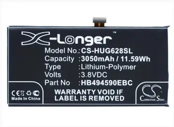 Cameron Čínsko 3050mah batériu pre HUAWEI Ascend G628 Česť 7 PLK-UL00 Rýchlosť Wi-Fi VEDĽA W03 HB494590EBC