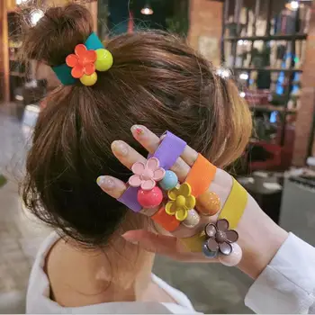 Candy farby Vlasov Lano Hlavu Lano Farba Kvetu Loptu hlavový most kórejský Módne Kravatu Vlasy Pružné Kvalitné Vlasové Doplnky