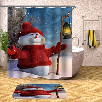 Cartoon Vaňa Opony Nepremokavé Sprchové Závesy Polyester Mačka Vzor Vaňa Obrazovke Opony pre Kúpeľňa Vianočný Darček